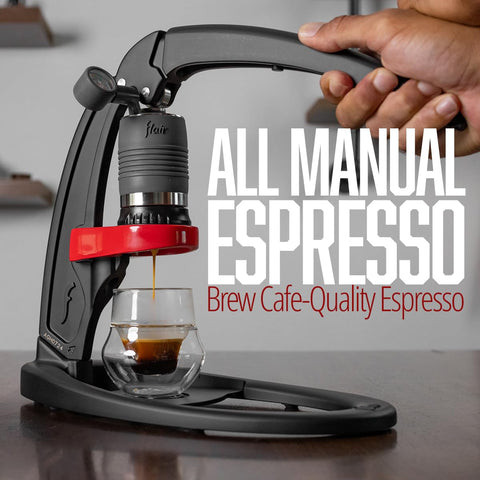 Flair stainless-steel brewing head closeup highlighting removable design for easy cleaning