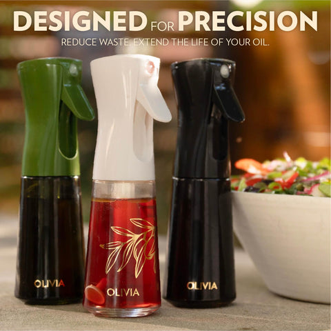 FLAIROSOL spraying salad with even mist, lowers oil usage while seasoning