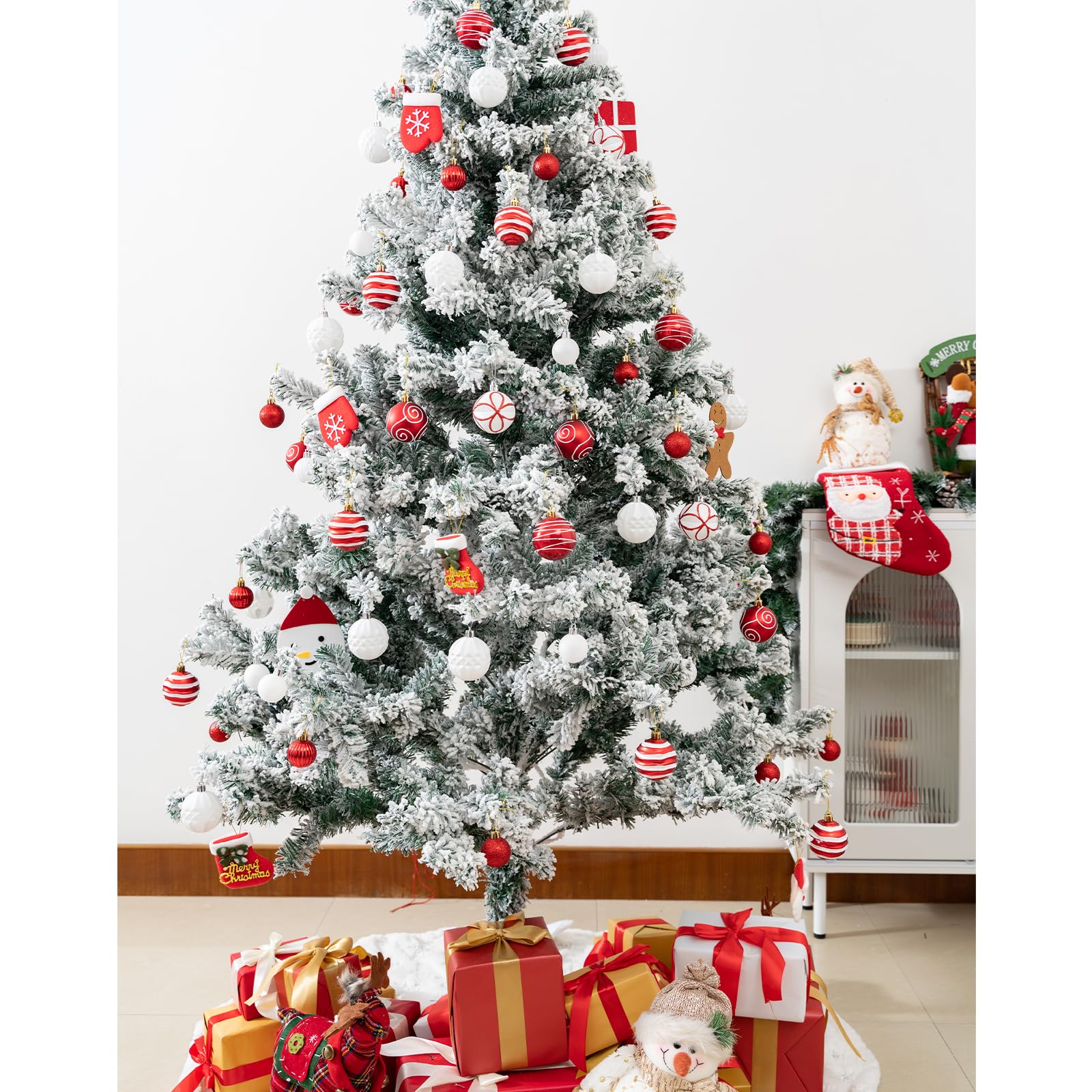 FlameFlash ornaments used on a wreath for durable seasonal accent