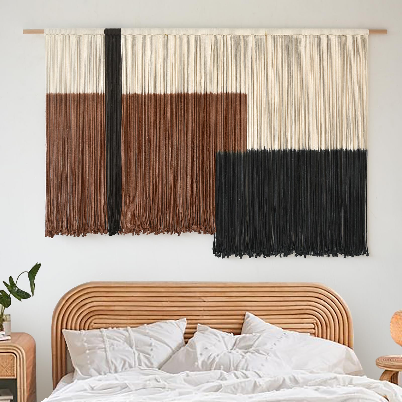 Flber macrame fringe texture photo showing layered tassels and soft movement benefit