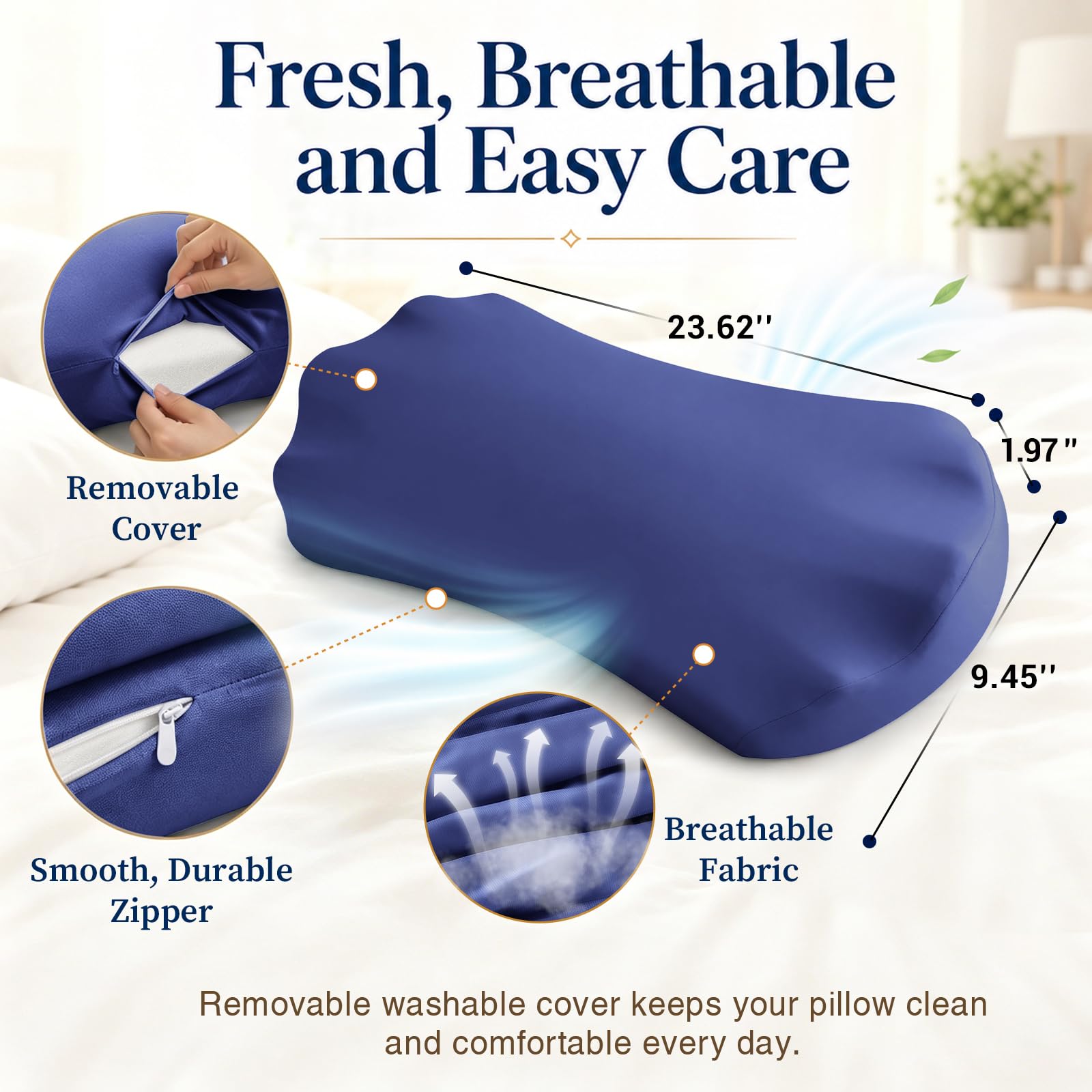 Fledano pillow on sofa lifestyle scene offering lumbar relief while seated