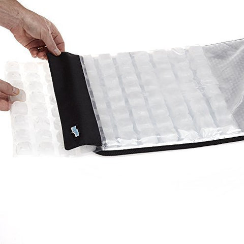 FlexiFreeze side profile showing insulated backing protecting table finish
