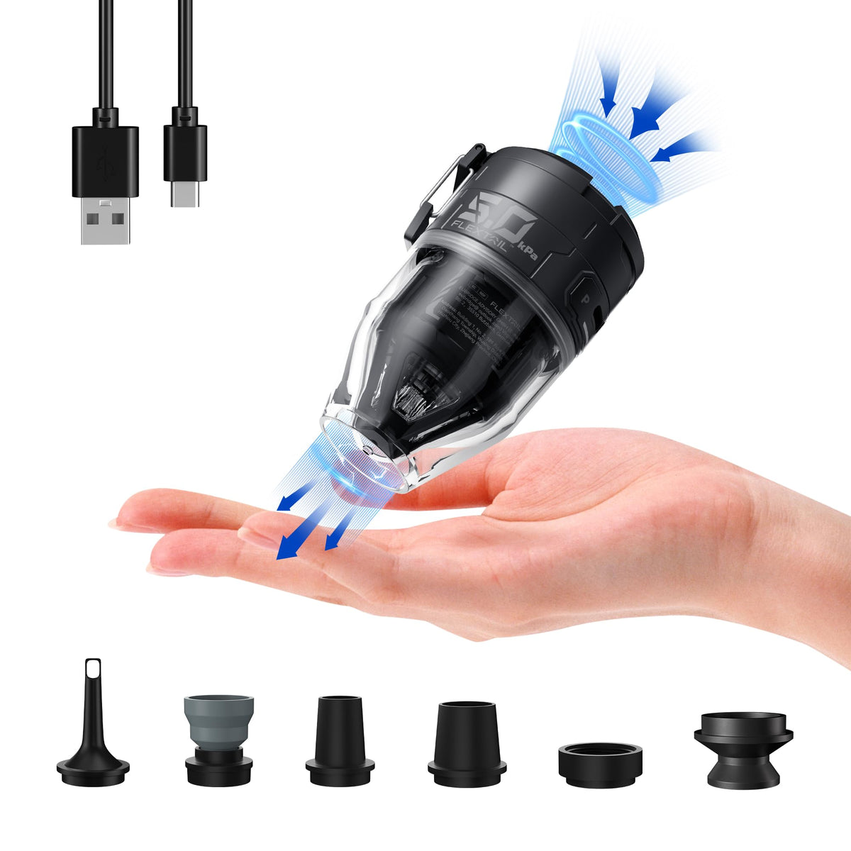 FLEXTAILGEAR Max Pump 3 front view showing compact design and portability