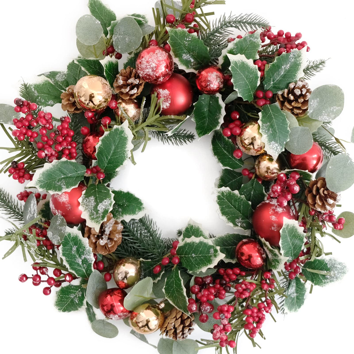 Floribus wreath on front door adds festive curb appeal