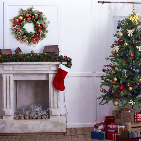 Floribus gold and red baubles detail for durable shine