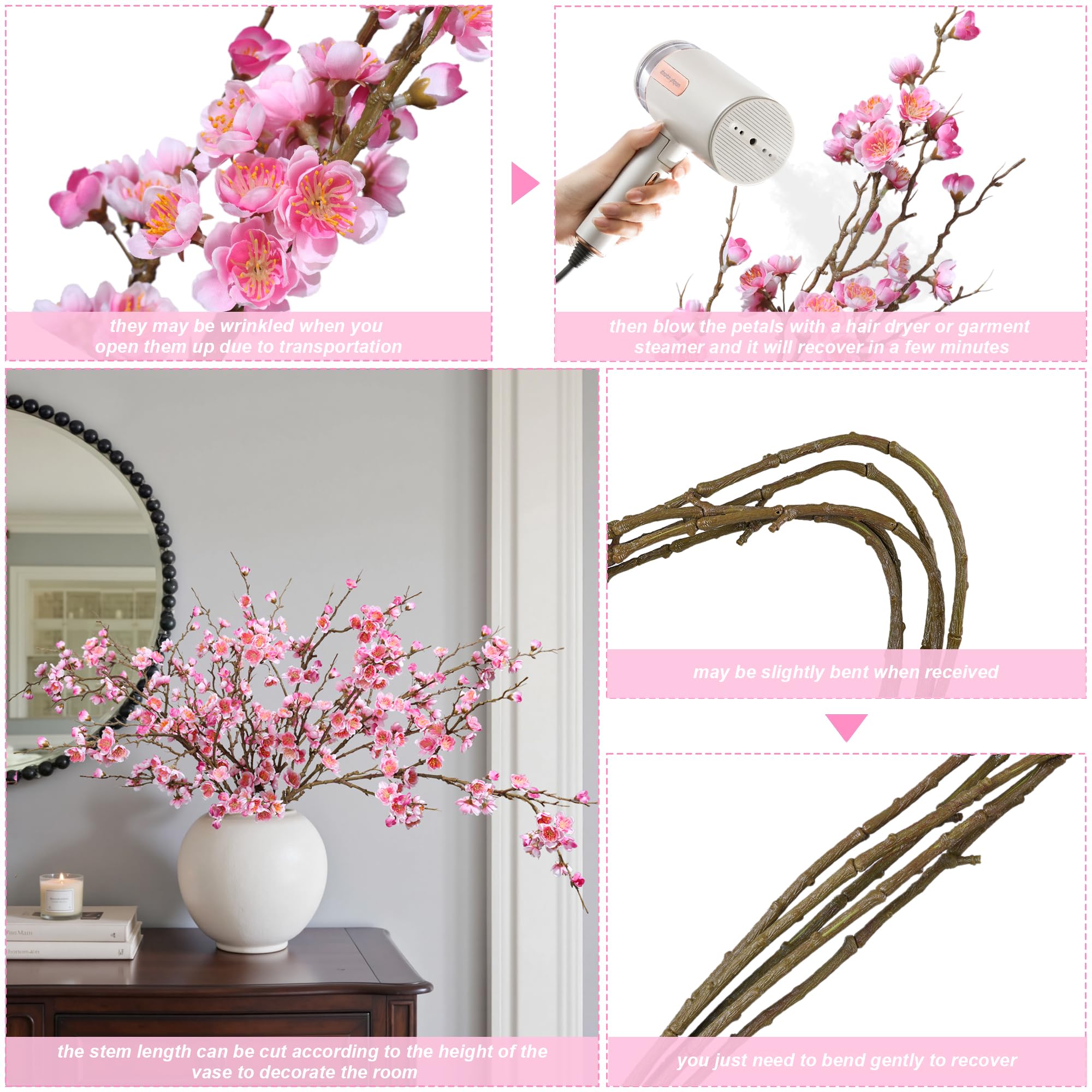 florisso tall vase with branches showing vertical styling and room impact benefit