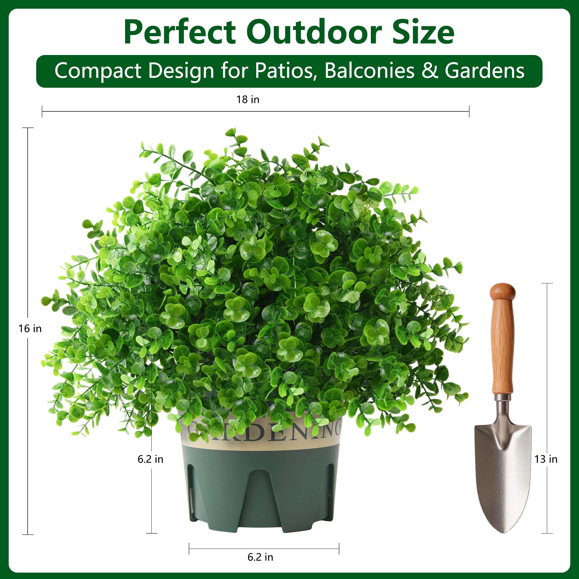 florisso weighted pot detail provides stability against wind and tipping