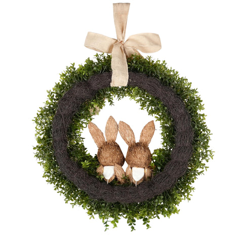 FLOROAD wreath hanging on porch under cover for protected display
