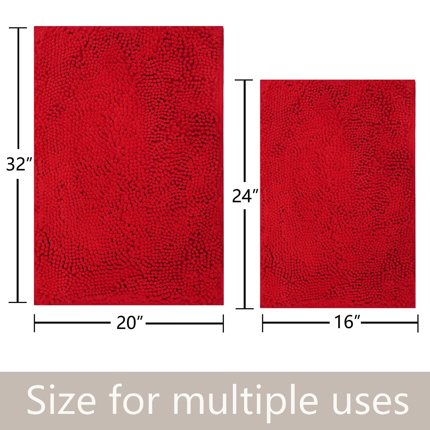 Flotstiga close-up of chenille fiber texture for cushioned, absorbent feel