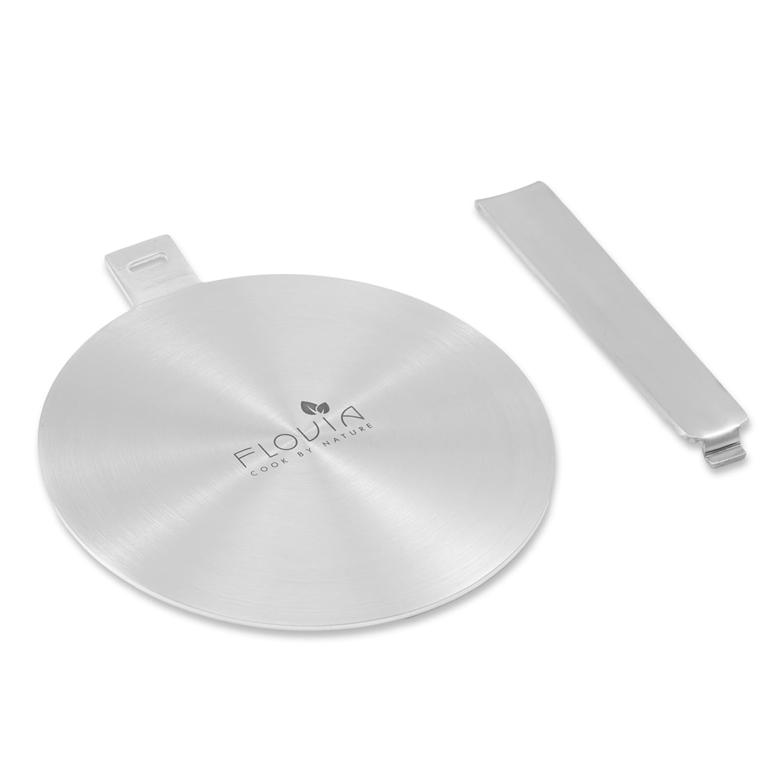 FLOVIA COOK BY NATURE front view showing adapter plate for safe induction cooking