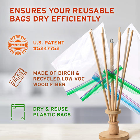 FloWorks Design with bags and bottles mounted demonstrating efficient drying