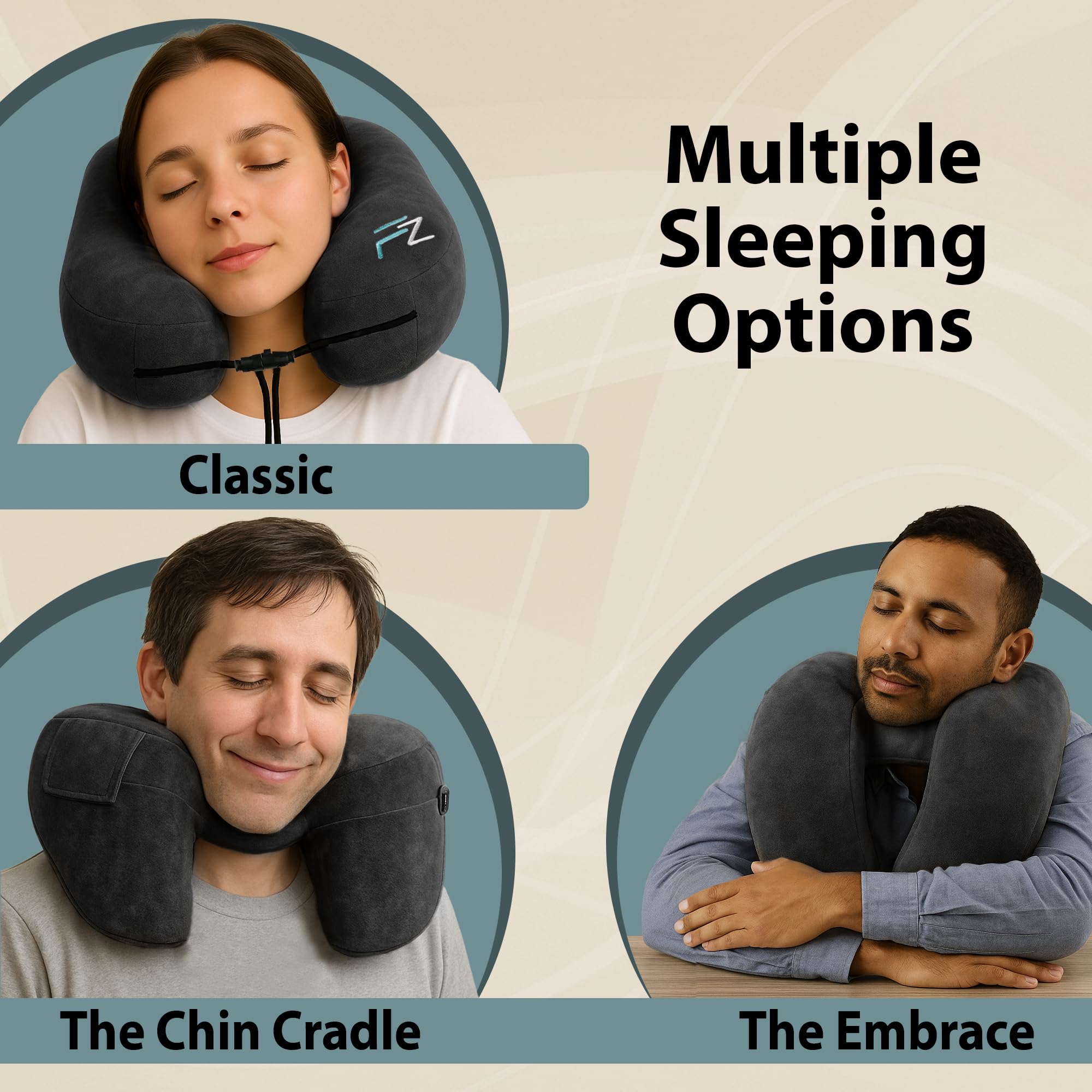 FLOWZOOM earplugs stored in side pocket reducing noise for better sleep