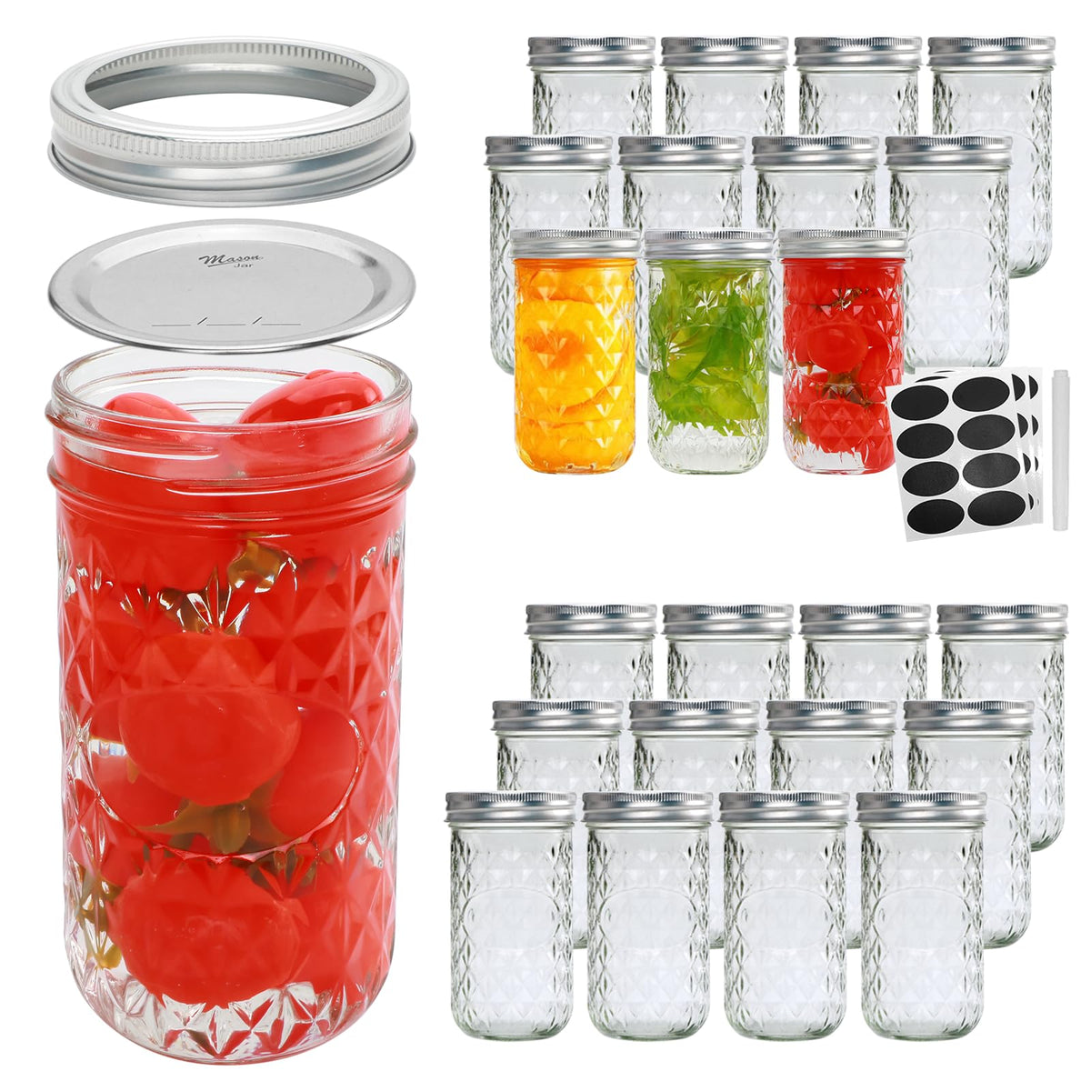 Flrolove front view of 24-pack jars showing tidy packaging and value