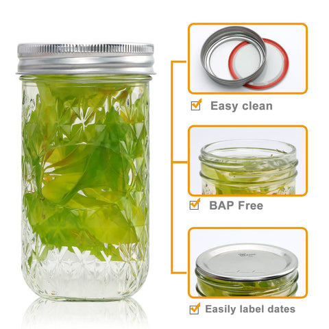 Flrolove side profile jar with measurements showing size and capacity