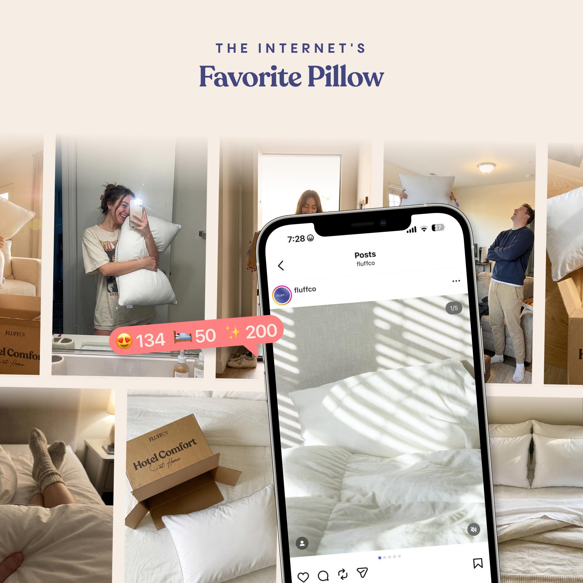 FluffCo hands fluffing pillow to restore loft and nightly support