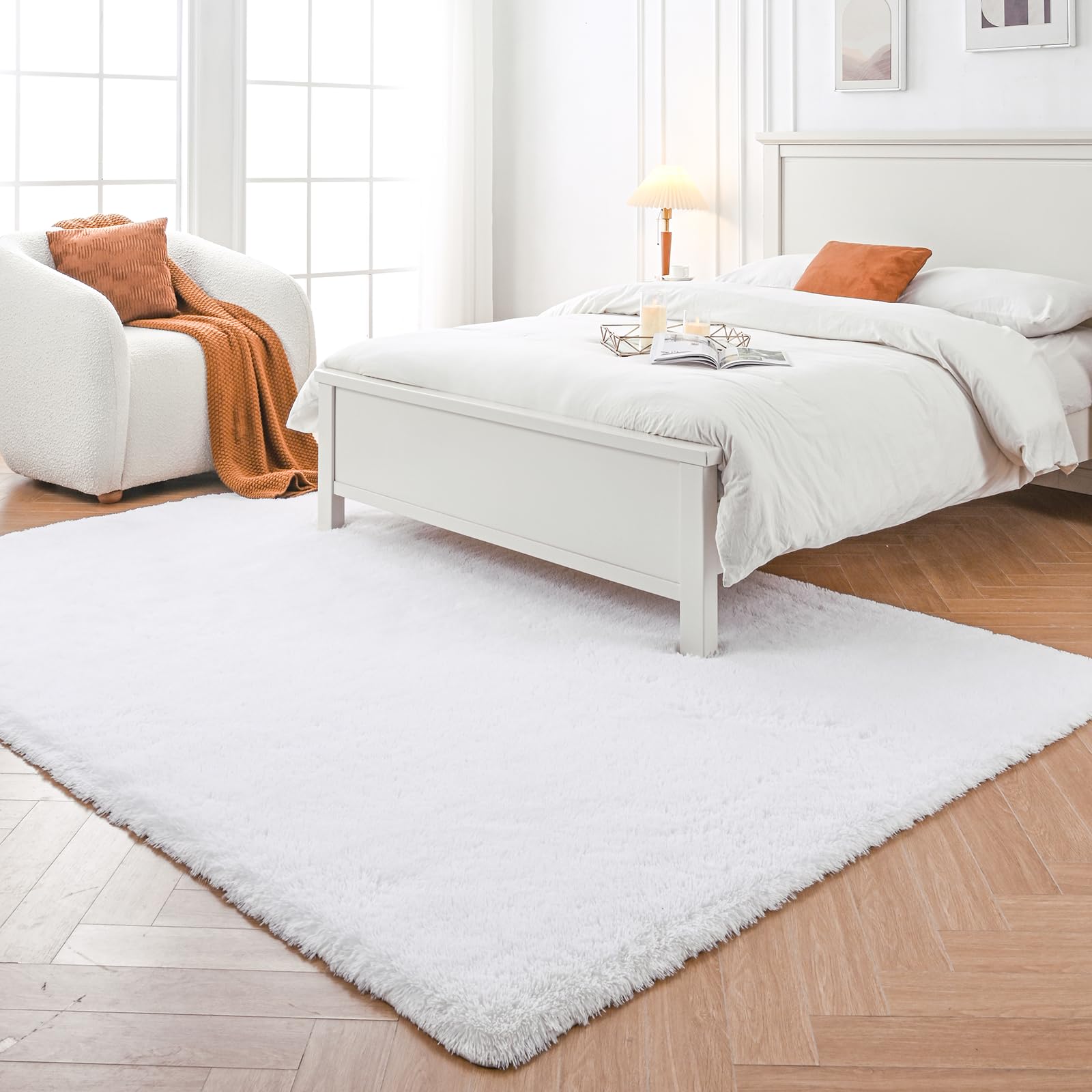 Fluffyrug backside non-slip backing improves floor grip and safety