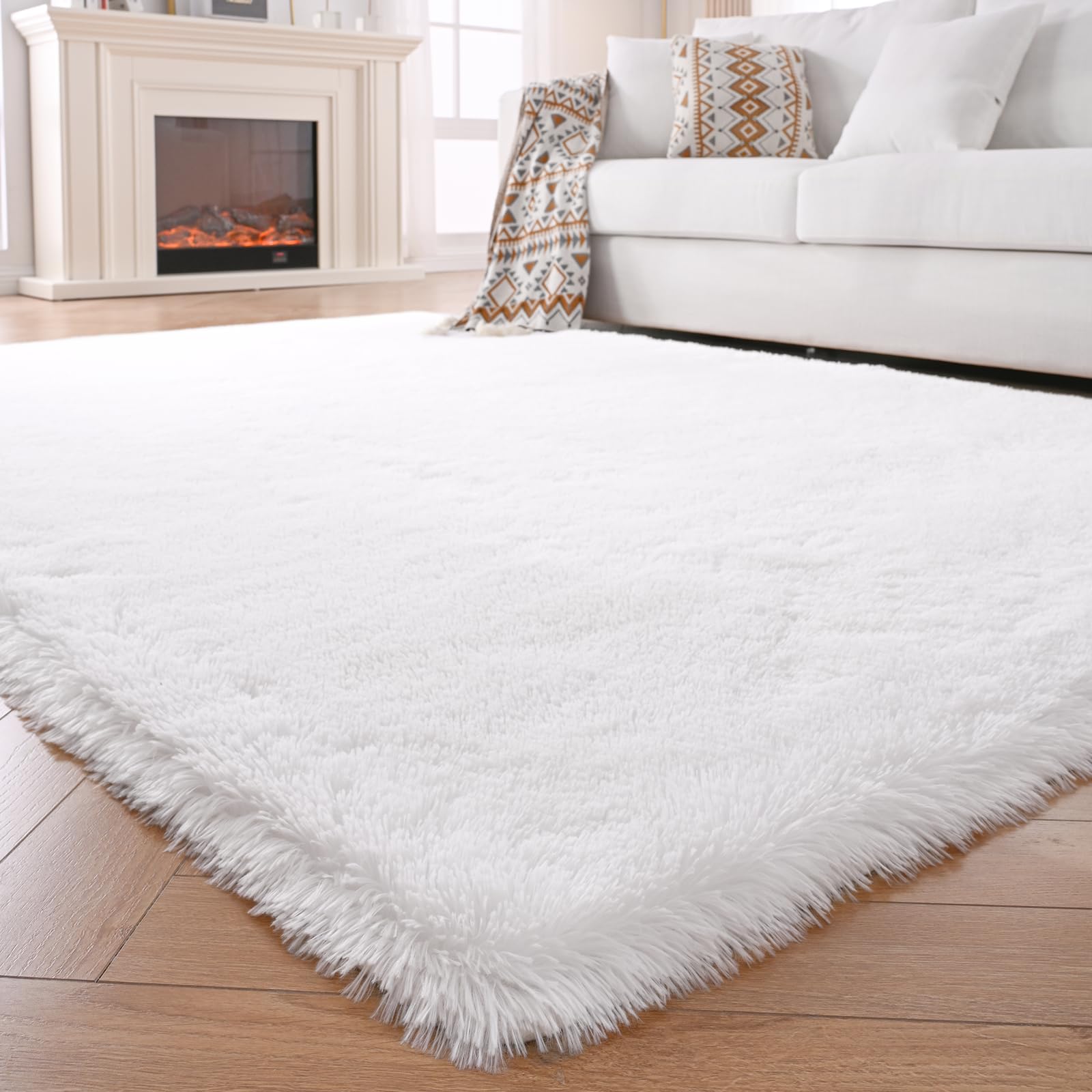 Fluffyrug bedside styling lifestyle adds cozy look and warm step-in