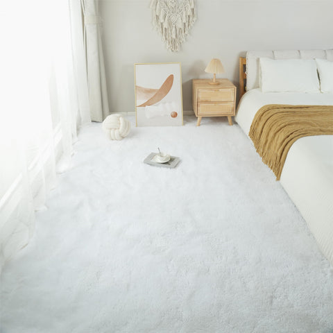 Fluffyrug closeup plush fibers shows texture and luxurious comfort