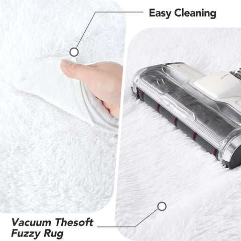 Fluffyrug detail edge stitching illustrates durable finish and longevity