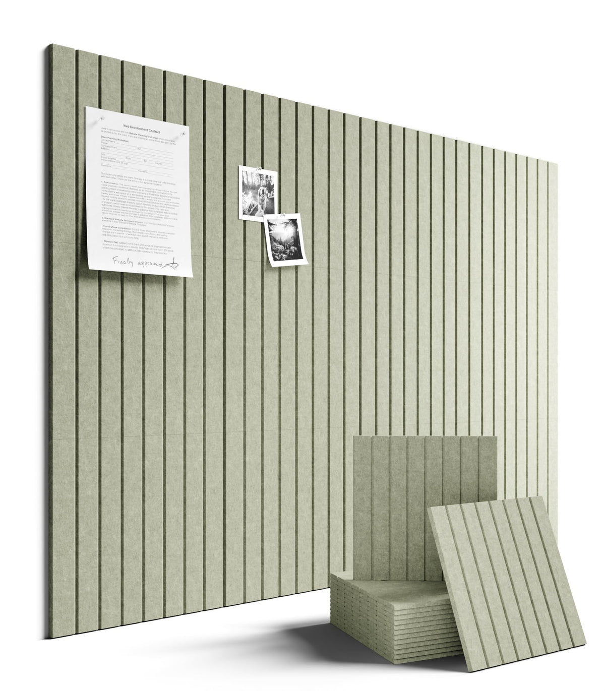 Fluxynara front packaging in sage showing tiles and included accessories for instant setup