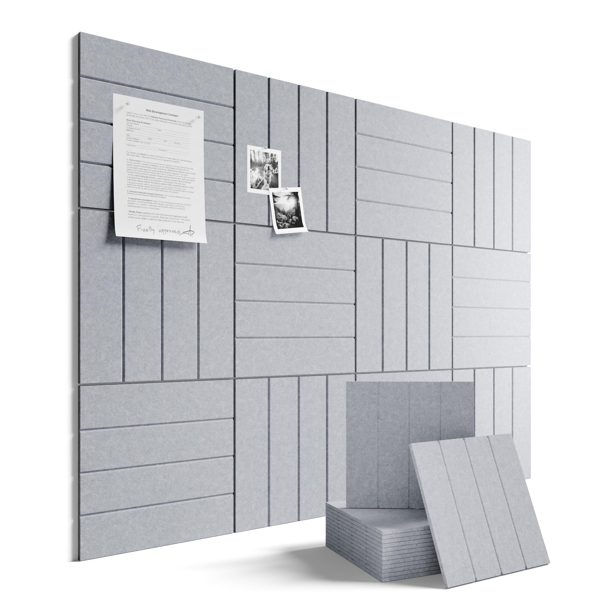 Fluxynara front view of full 48x36 soft gray board showing clean organization