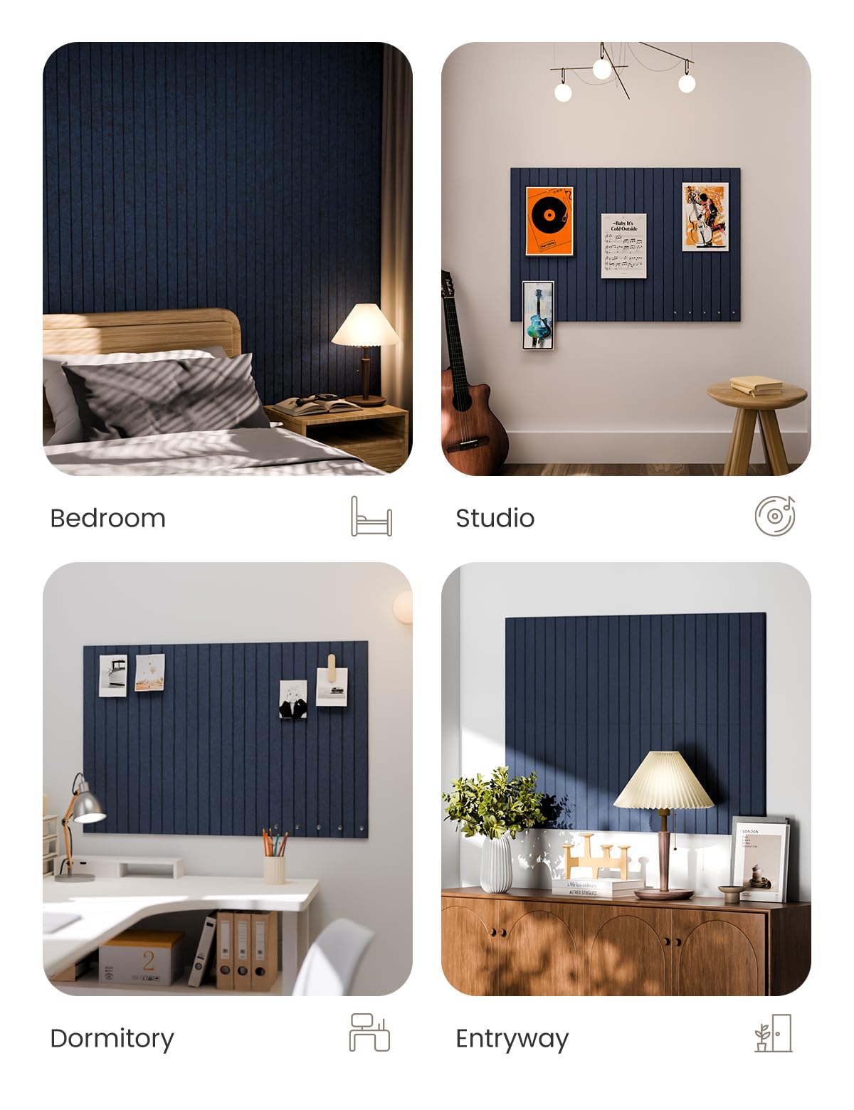 Fluxynara pinned notes and photos demonstrating secure display and easy rearrangement benefit