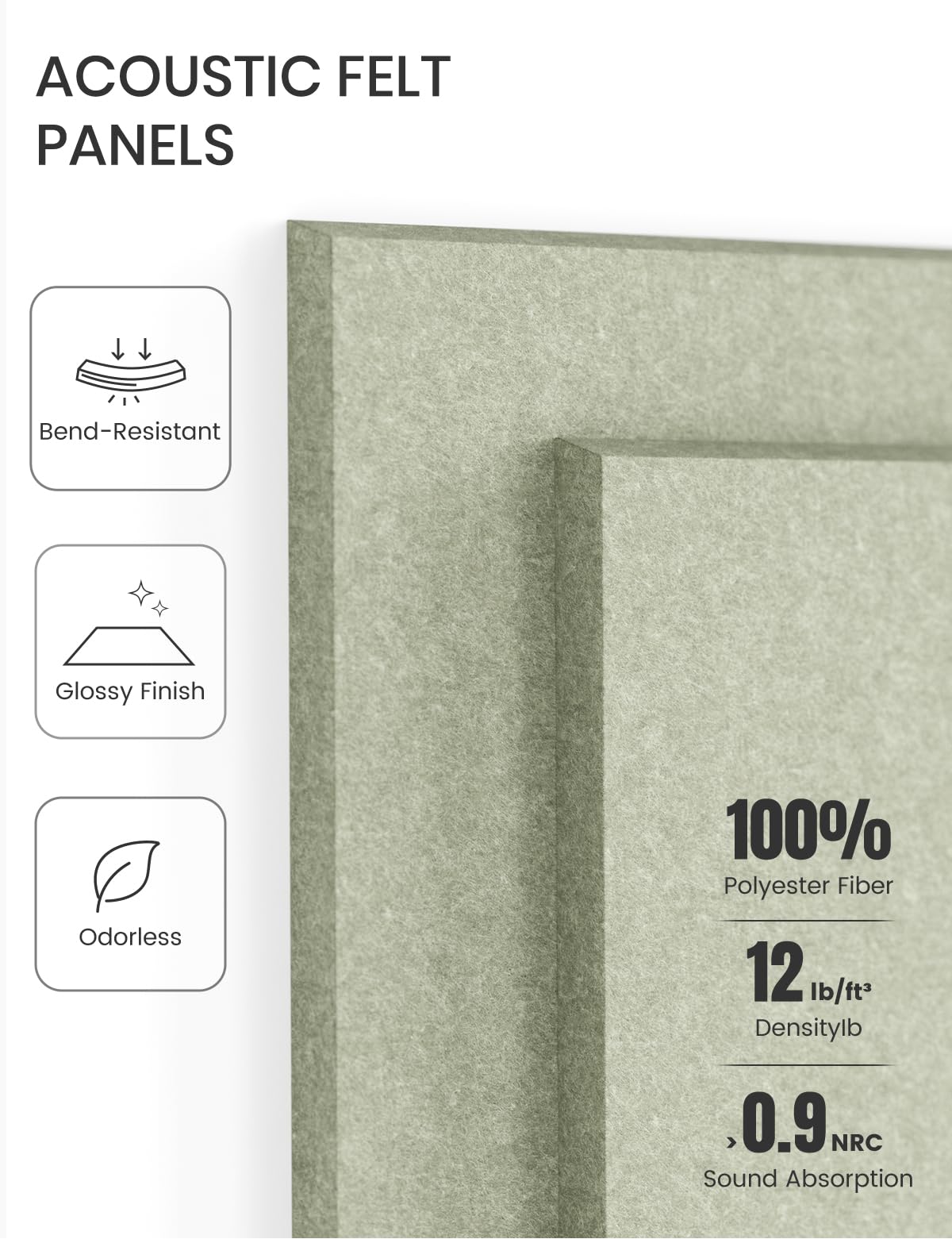 Fluxynara sage adhesive tabs and hardware showing damage-free hanging benefit