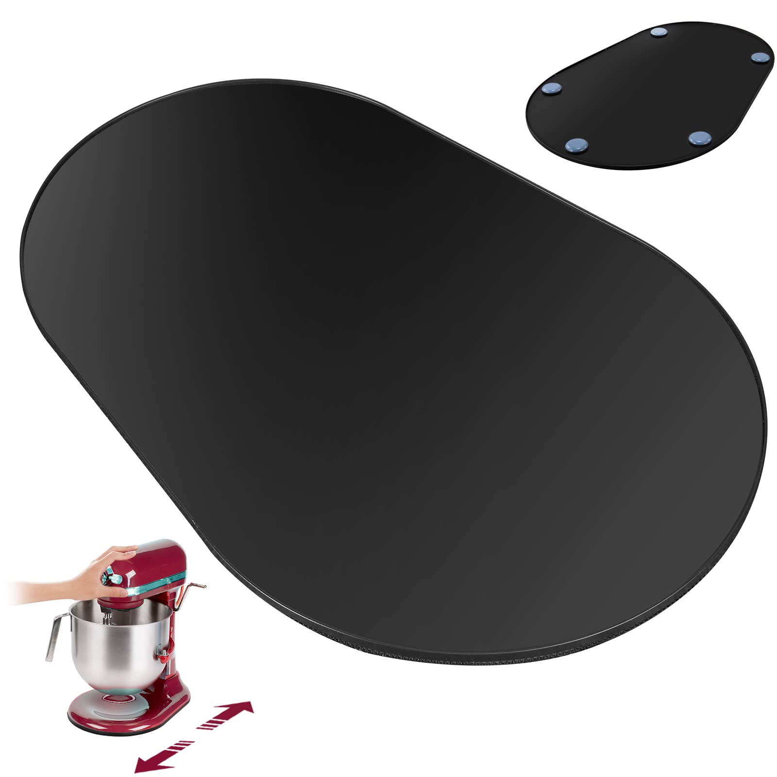 Flyisland front view of metal tray showing stable mixer base and neat look