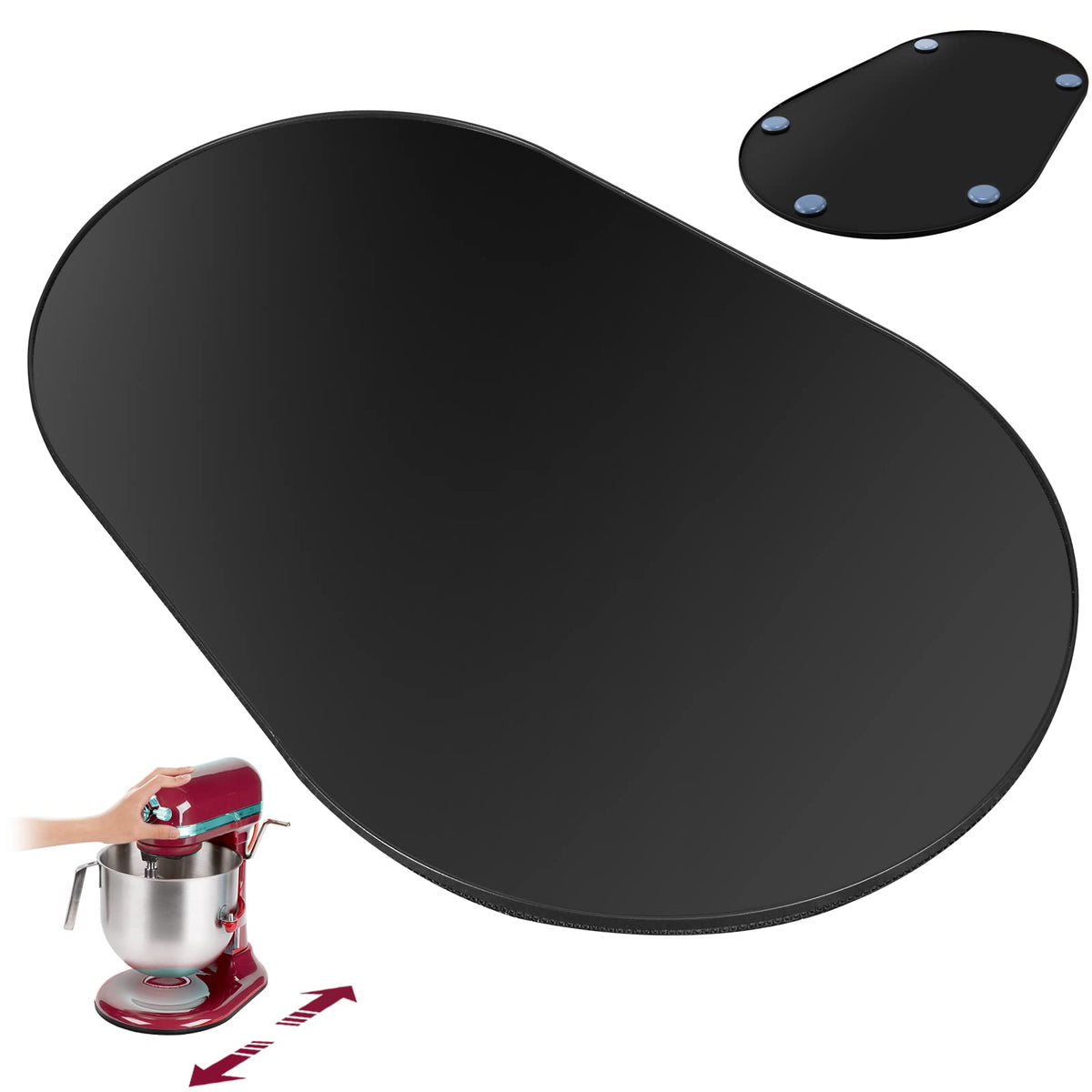 Flyisland front view of metal tray showing stable mixer base and neat look