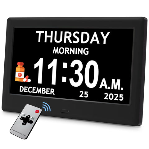 FLYRUIT front display showing large time and date for quick orientation