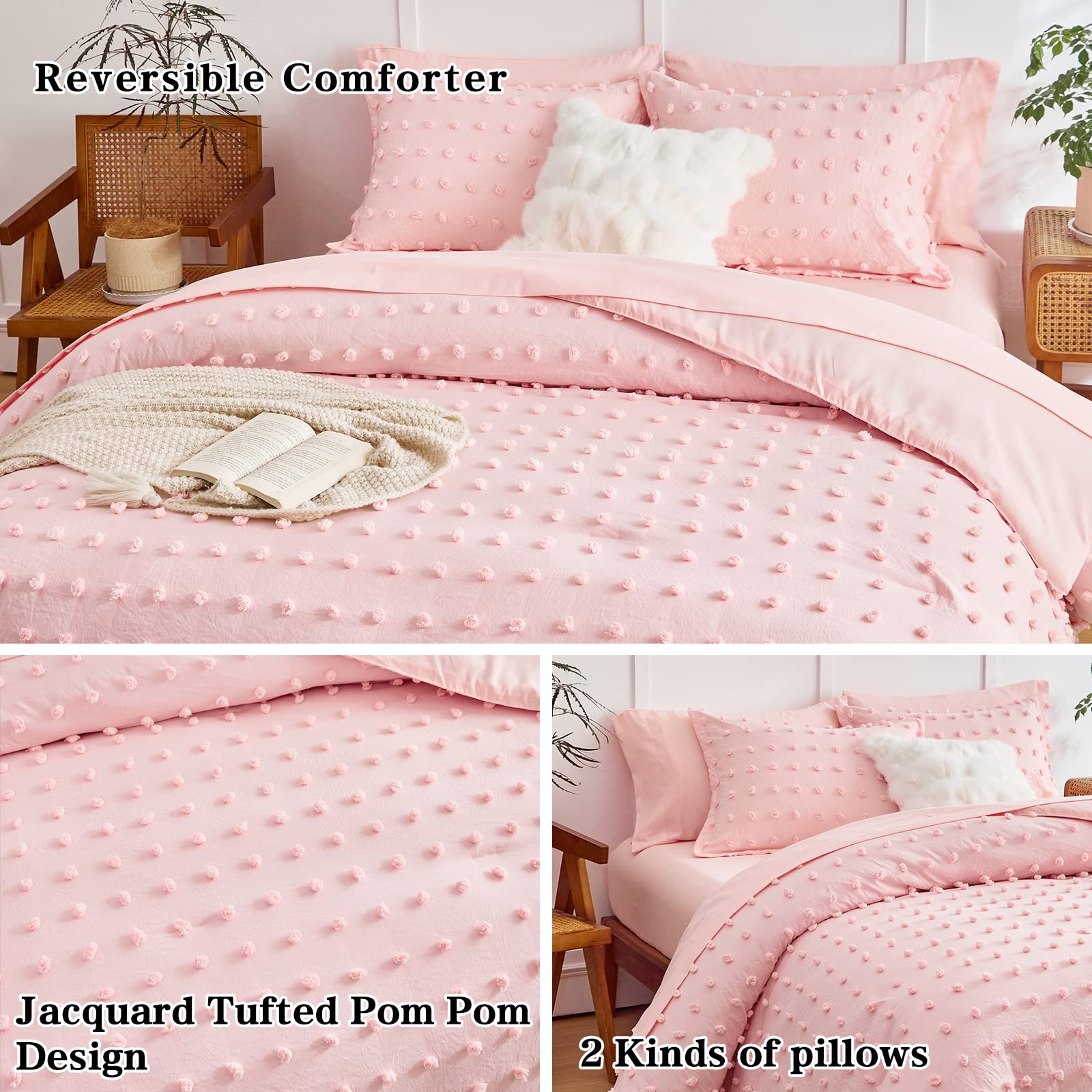 Flysheep comforter in a styled bedroom showing cozy boho decor and ready-to-use look