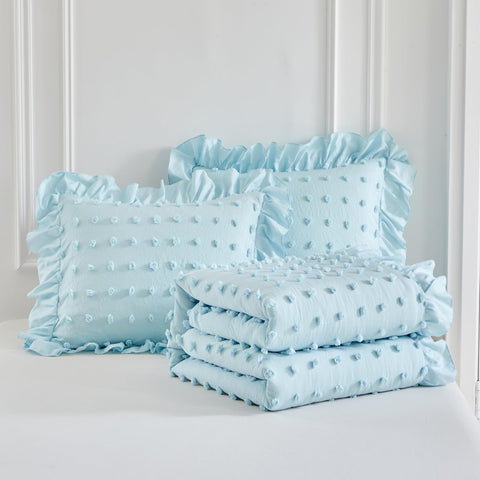 Flysheep lifestyle bedroom setting showing comforter enhancing farmhouse decor