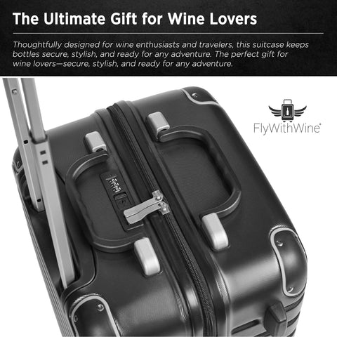 FlyWithWine lifestyle travel scene showing ease of transport and professional presentation