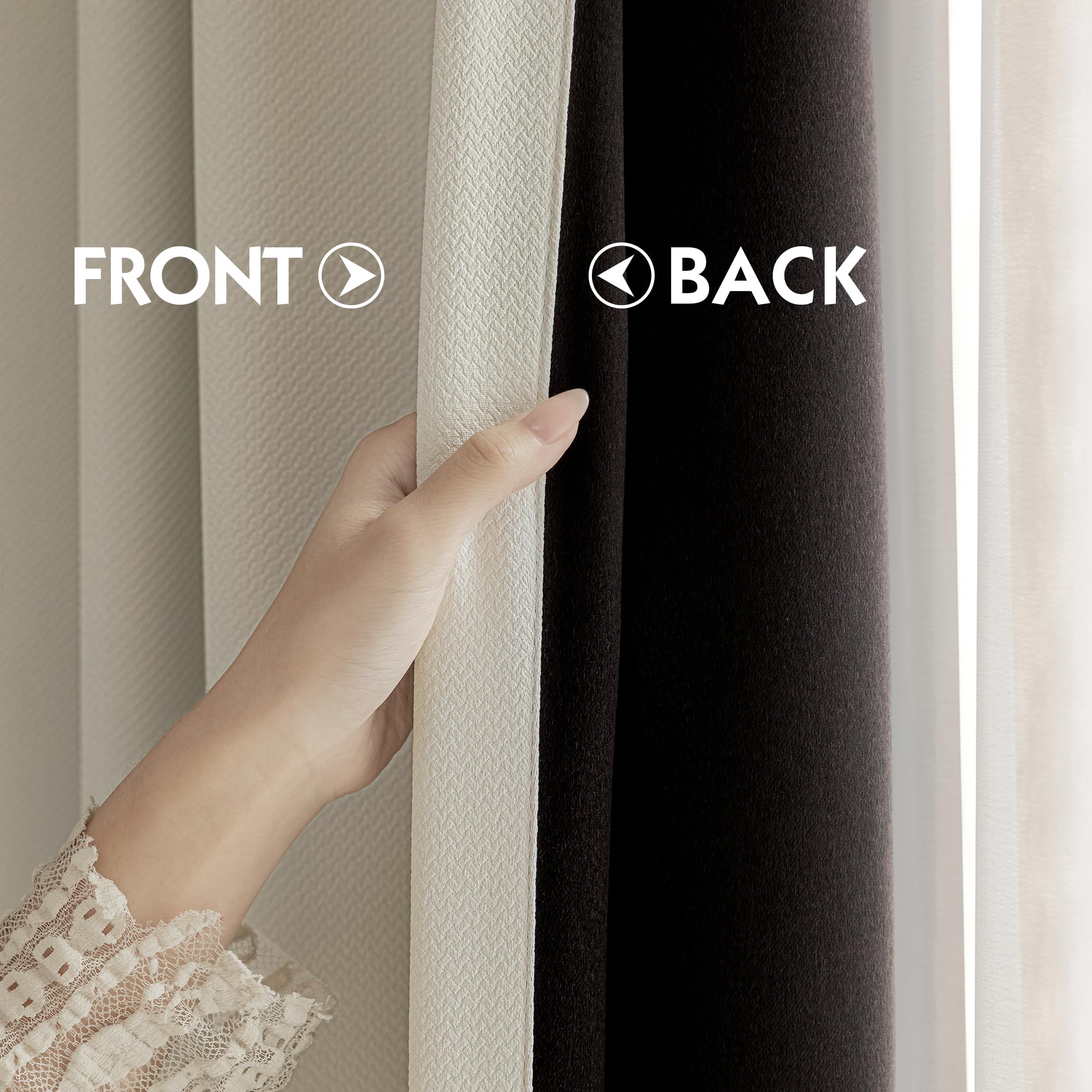 FMFUNCTEX curtains hung on rod showing easy installation and gap-free coverage