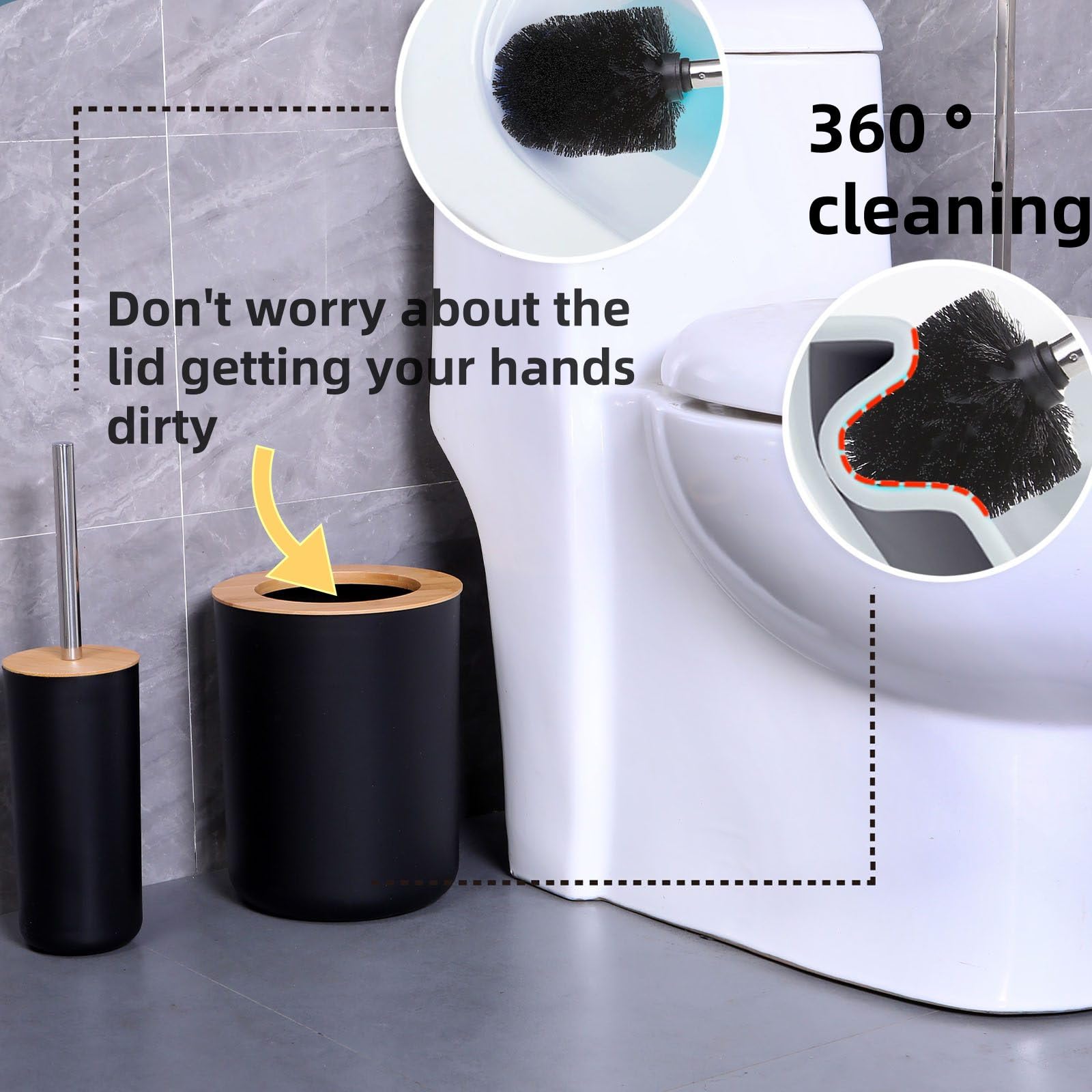 FNGJMJG qtip holder wooden lid detail keeps cotton protected