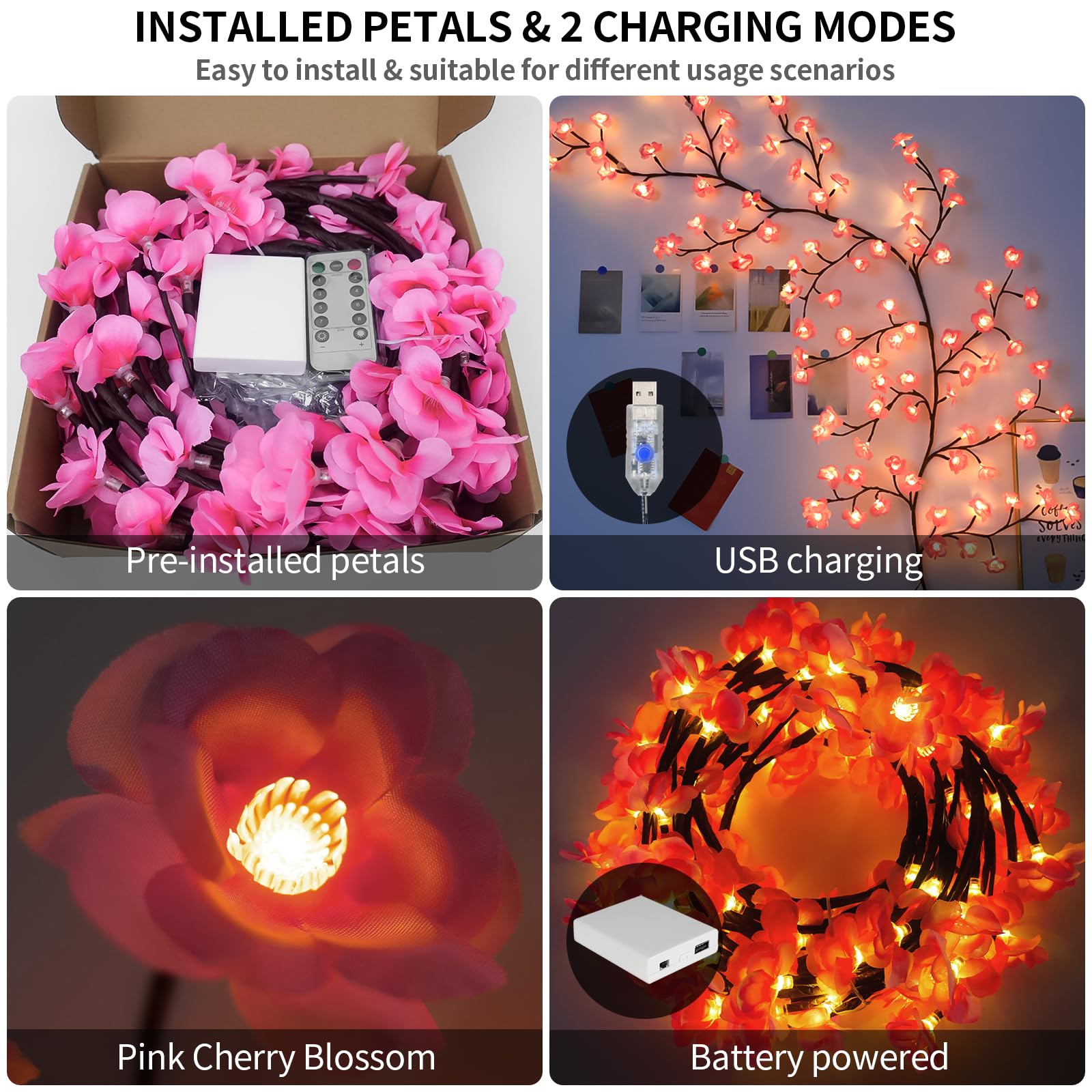 FNHMSL remote and USB/AA battery box display for convenient control and power