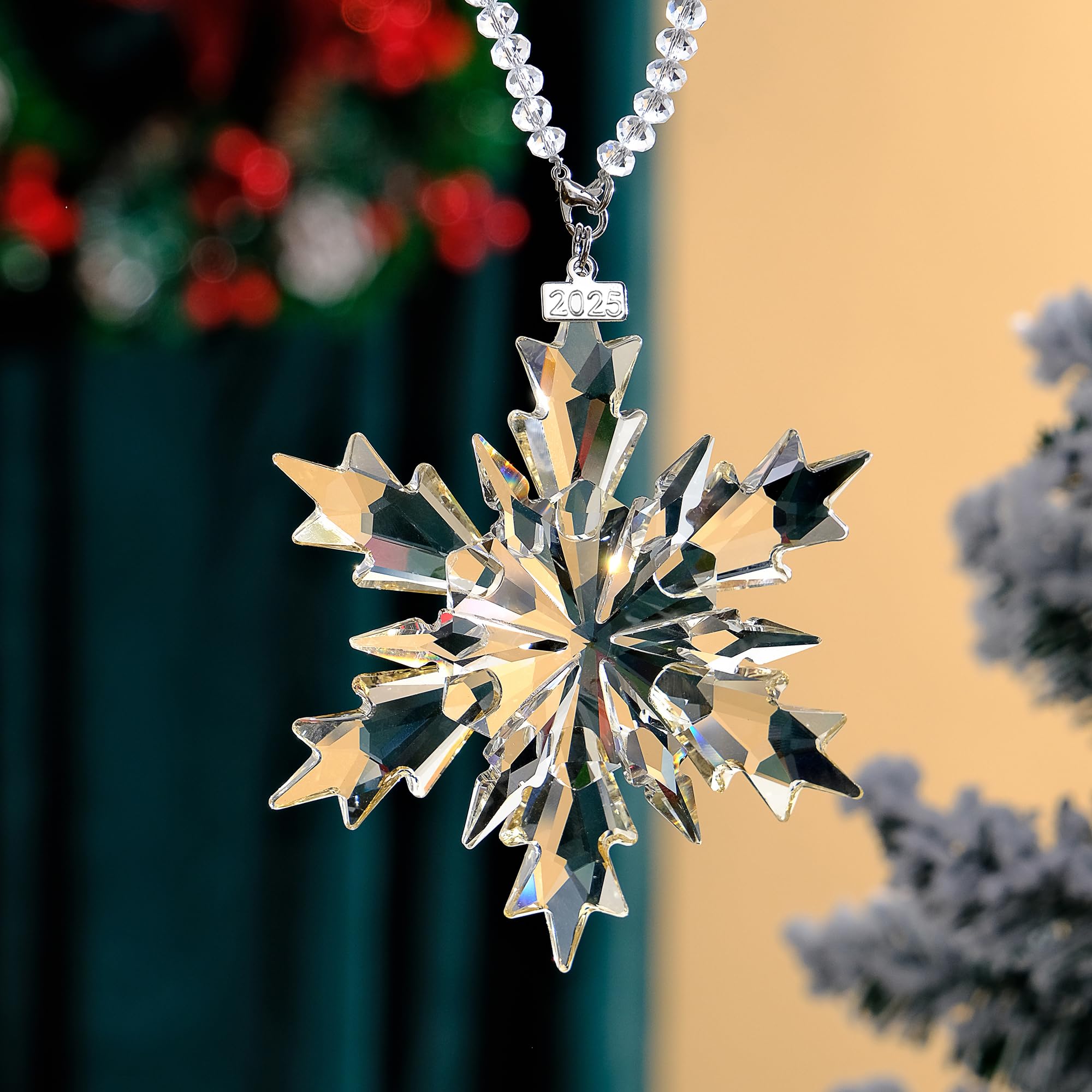 FNNVSS ornament beside a common object to show size and hanging scale