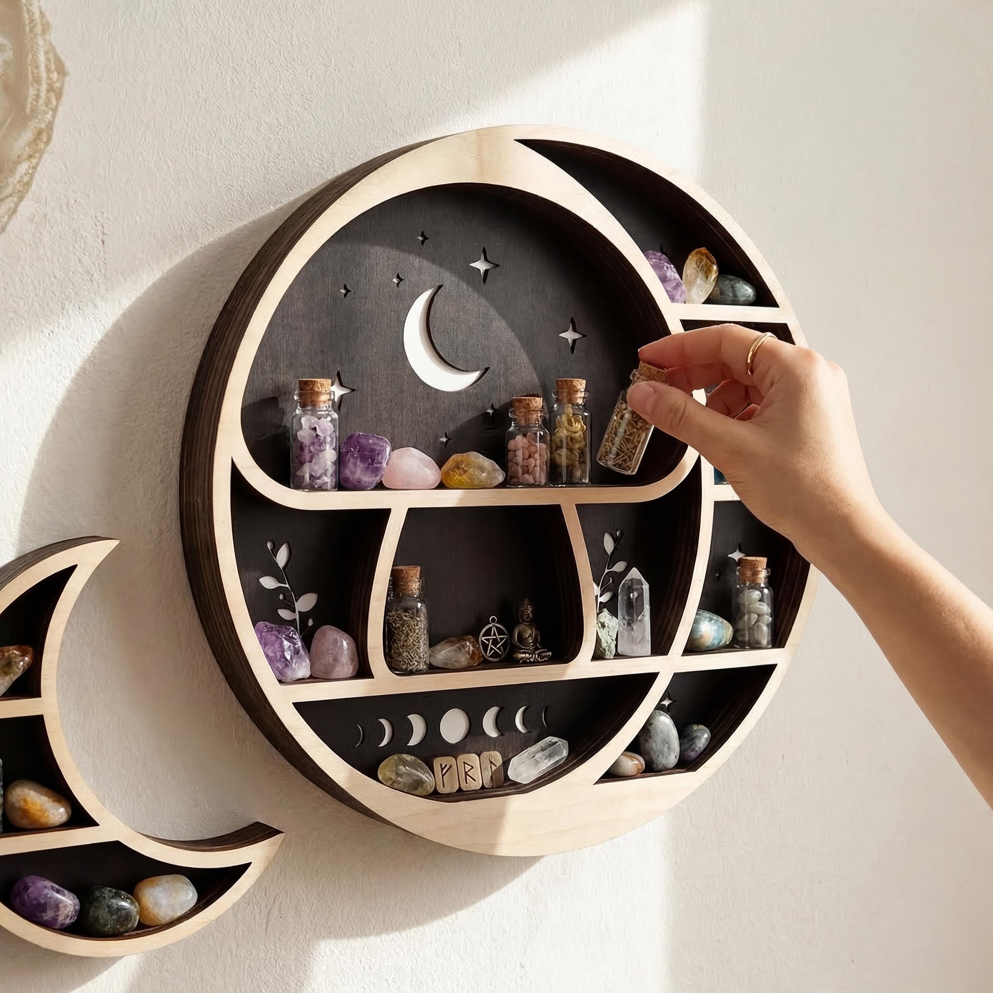 FNYDOX side profile of mounted shelf demonstrating slim wall depth and tidy fit