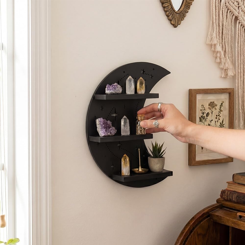 FNYDOX hand holding moon shelf to show size and easy handling benefit