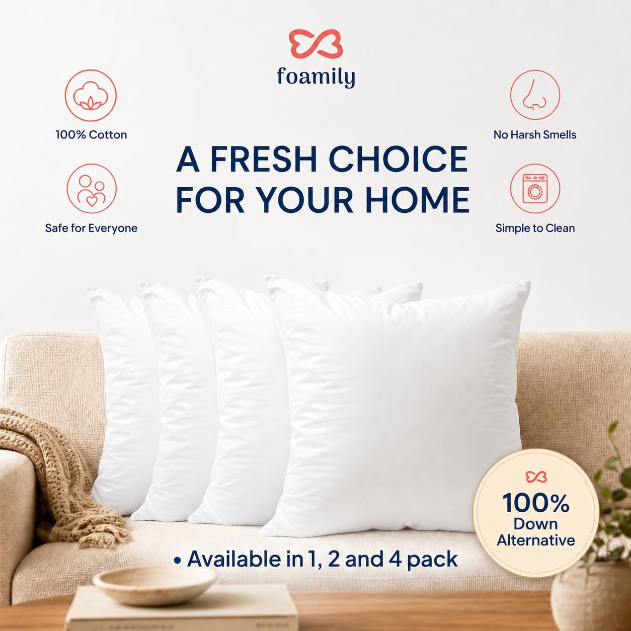 Foamily cotton cover close-up highlighting soft breathable texture and durability