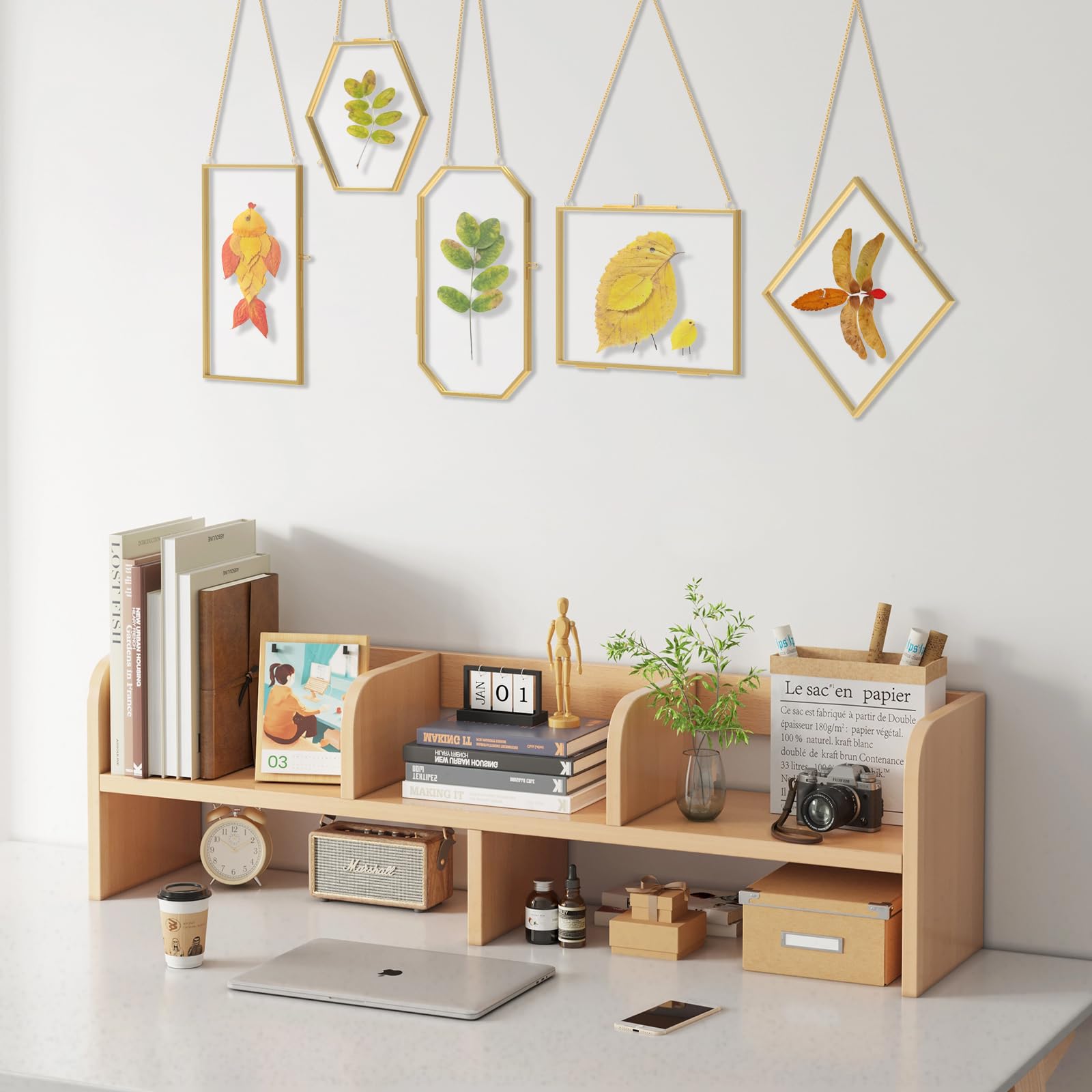 FOCHIER F tabletop display with books creating a personalized decor accent