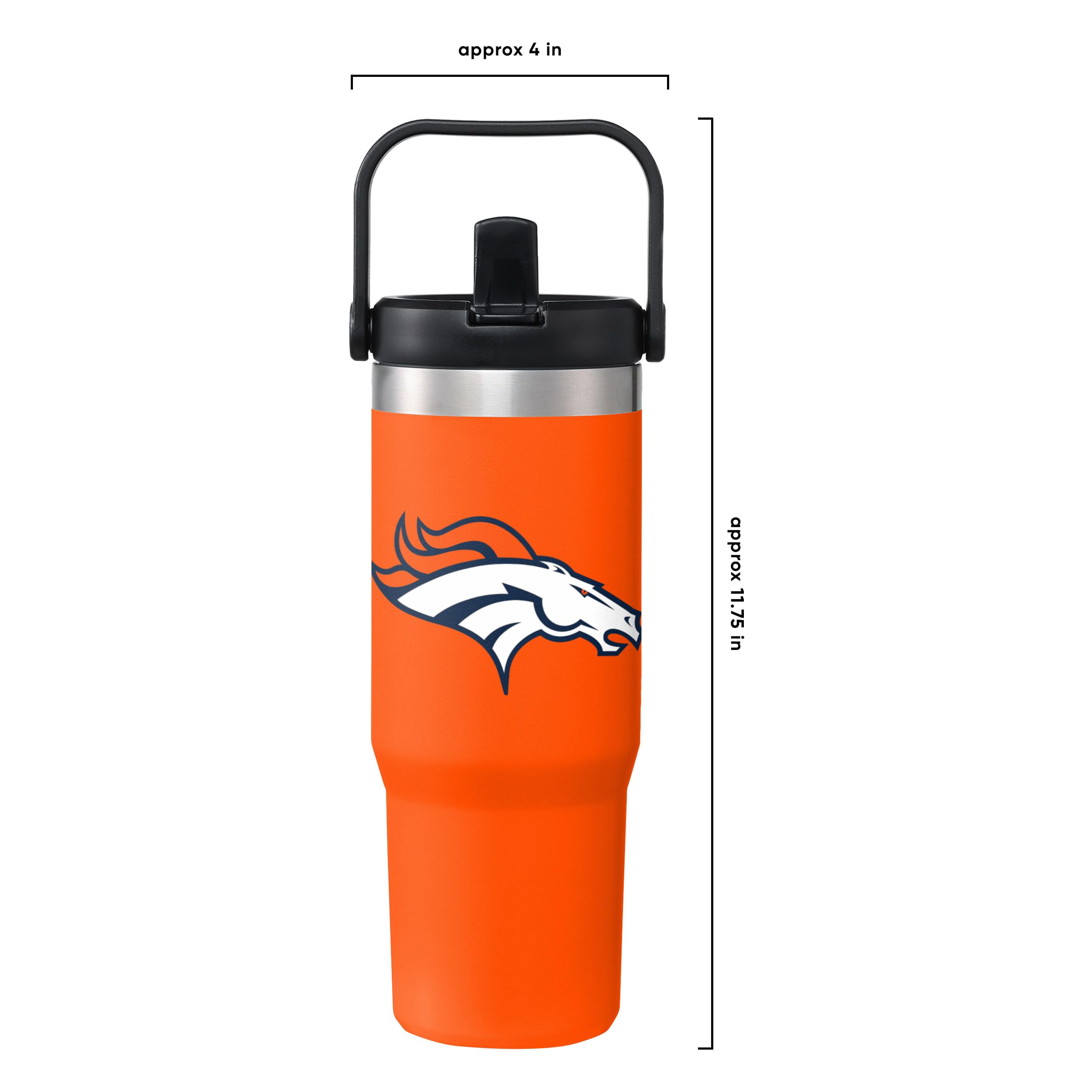 FOCO Denver Broncos ergonomic top handle detail for comfortable carrying