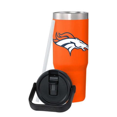 FOCO Denver Broncos leakproof lid and removable straw for easy on-the-go sipping