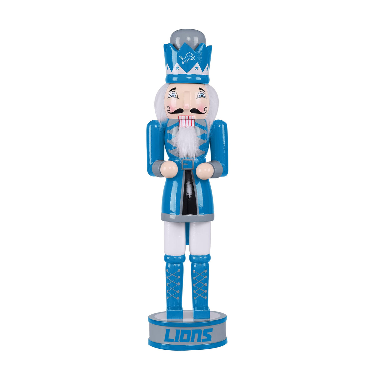 FOCO Detroit Lions front view showing full nutcracker and team pride