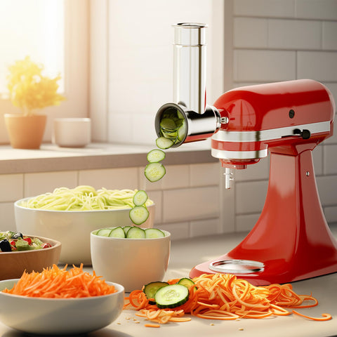 FOCOLLK lifestyle kitchen salad prep scene saving time on meal preparation