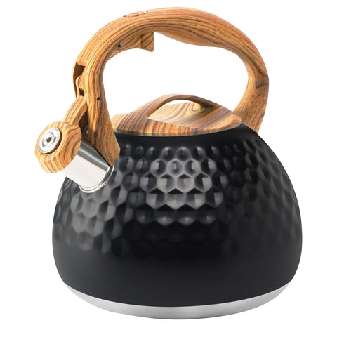 foedo front view black kettle showing classic silhouette and capacity benefit