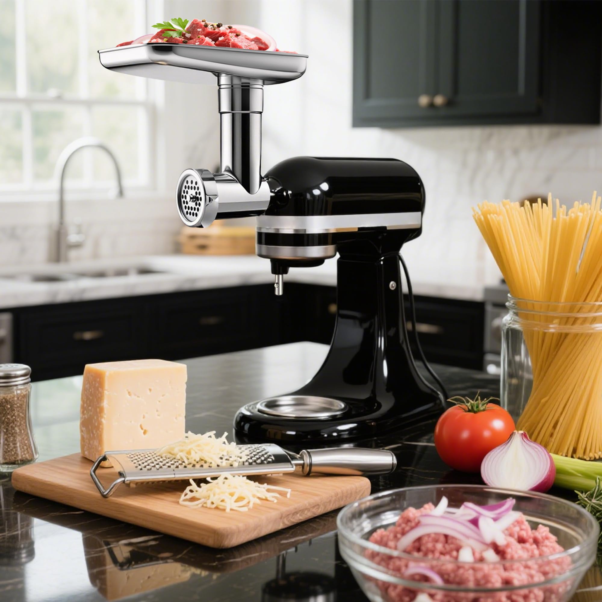 FOKIEE attachment mounted on mixer demonstrating easy operation