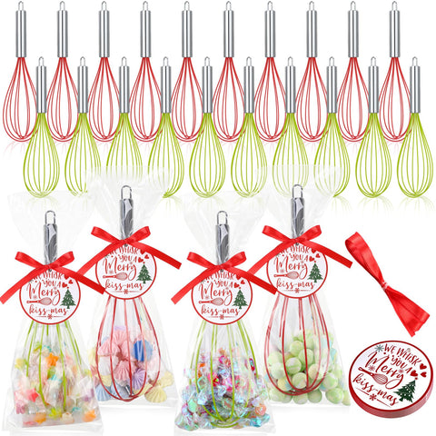 FoldTier front packaging showing 24-piece whisk set and included bags for gifting