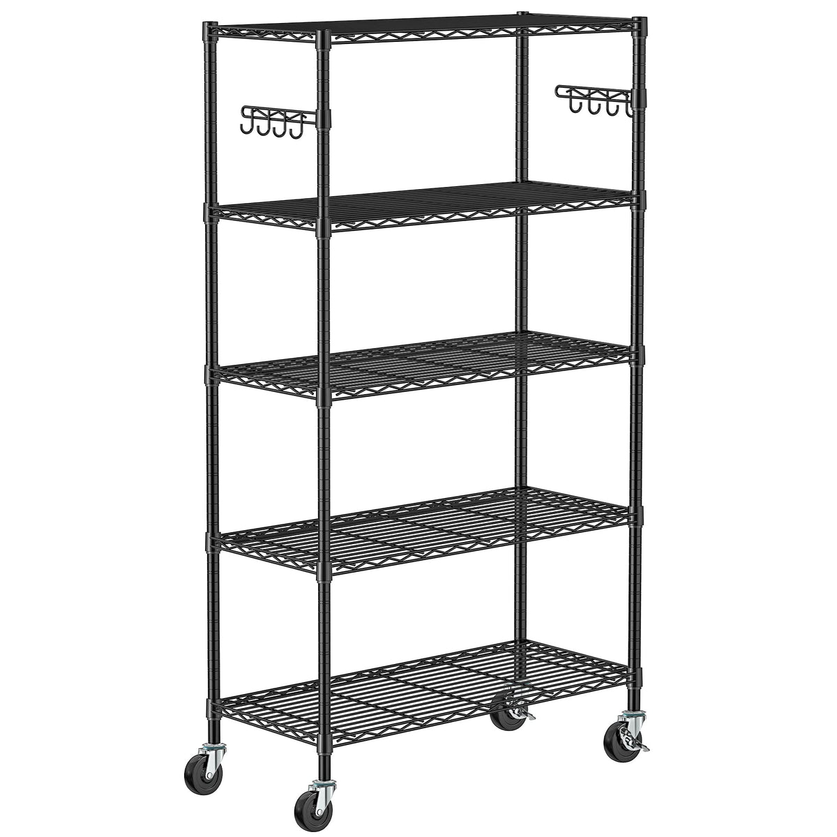 Folews front view showing five-tier packed storage and organized benefit