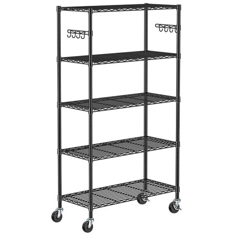 Folews front view showing five-tier packed storage and organized benefit